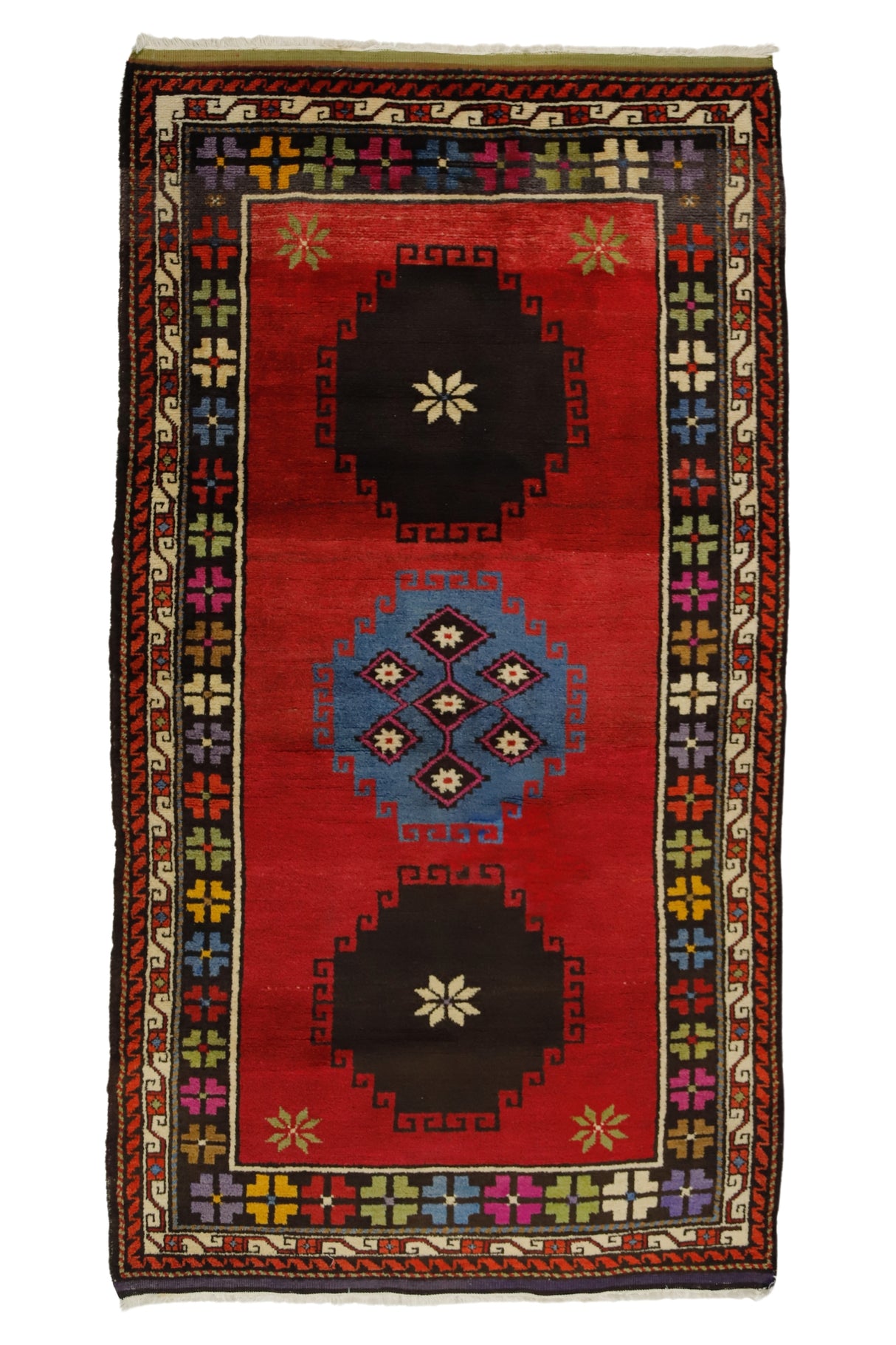 Erdek / 4x7 Red Anatolian Wool Rug Front Side