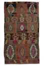 Eynehan / 5x9 Vintage Oriental Area Kilim Rug Front Side