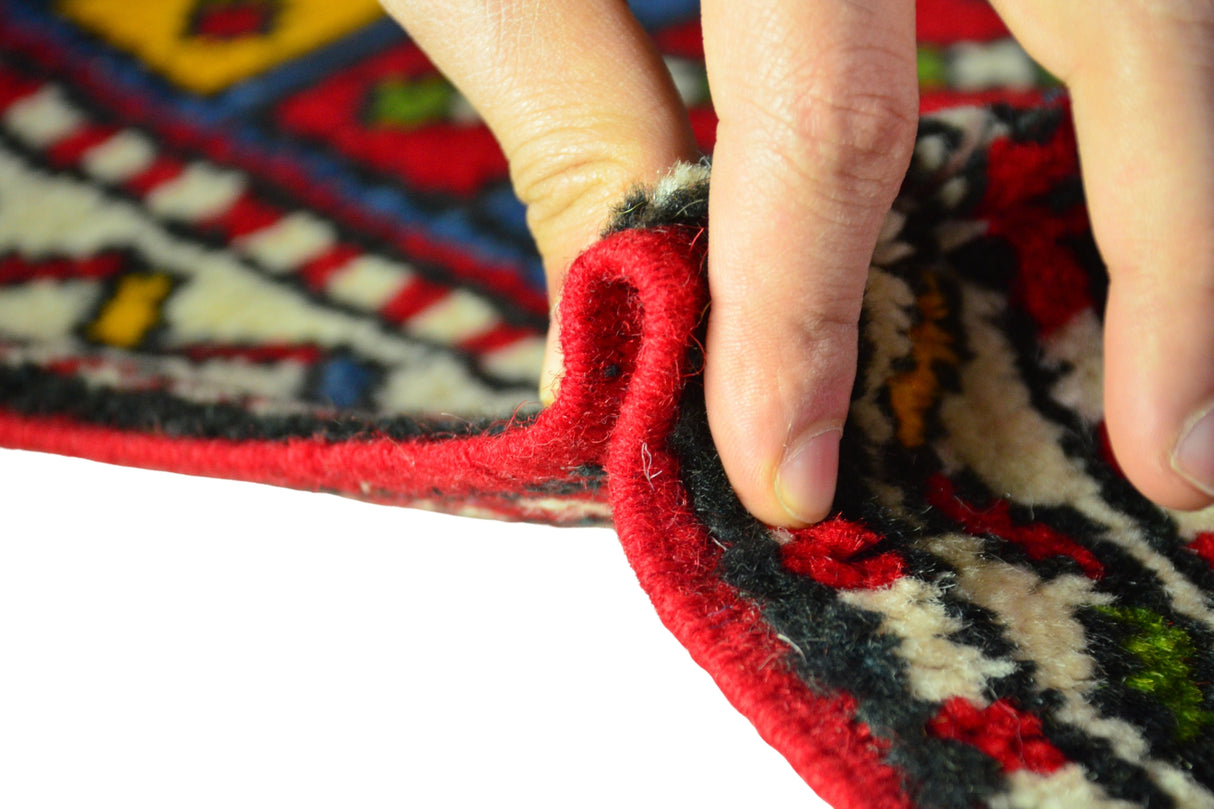 Gelibolu / 5x7 Vintage Handmade Turkish Area Rug Thickness