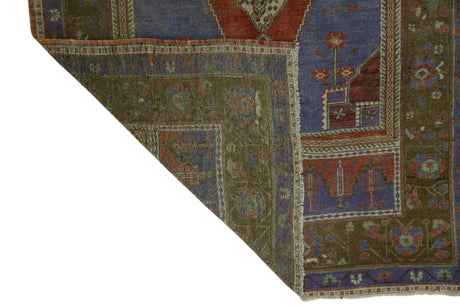 Guzelyurt / 5x9 Boho Wool Vintage Rug Back Side