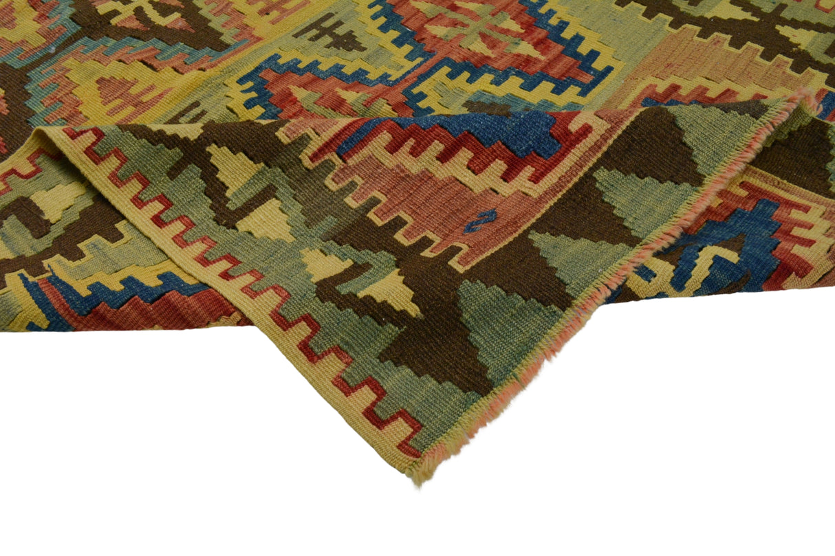 Guzelyurt / 5x9 Boho Wool Vintage Rug Back Texture