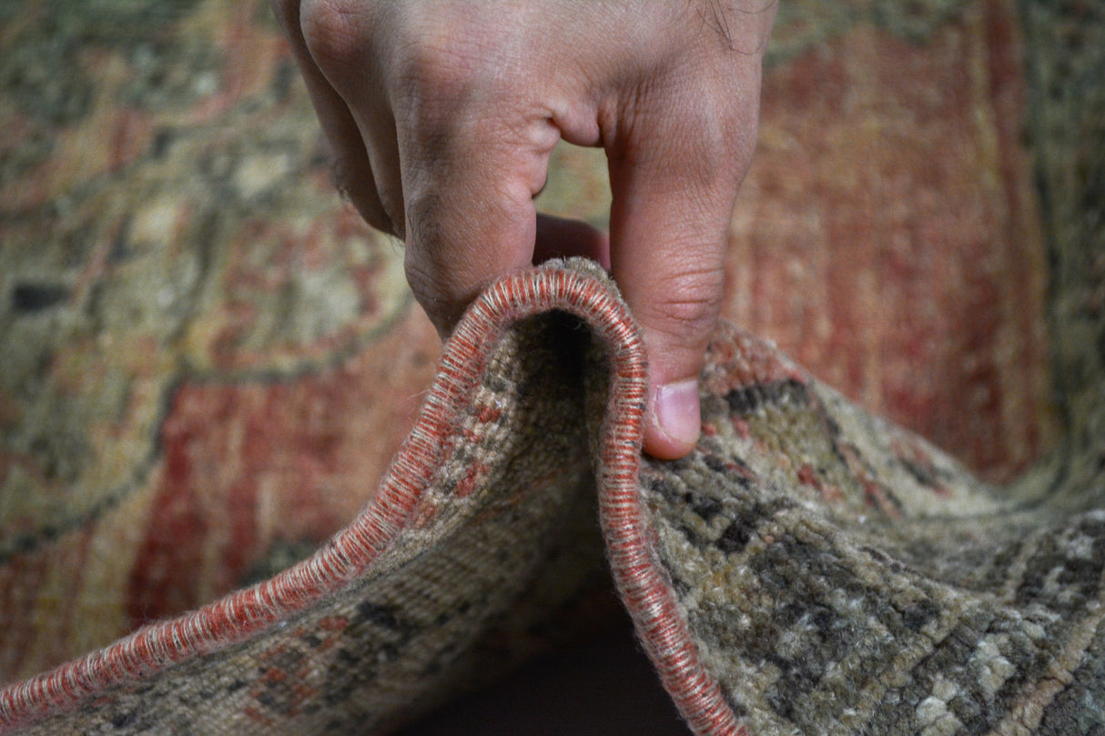 Hadim / 3x10 Vintage Turkish Hallway Runner Back Thickness