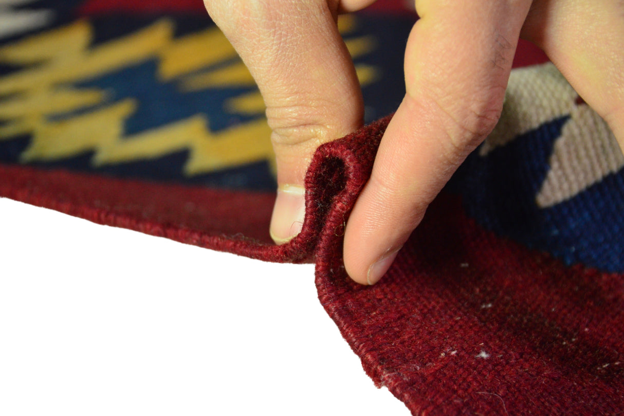 Kırka / 5x9 Rustic Vintage Turkish Kilim Rug Thickness