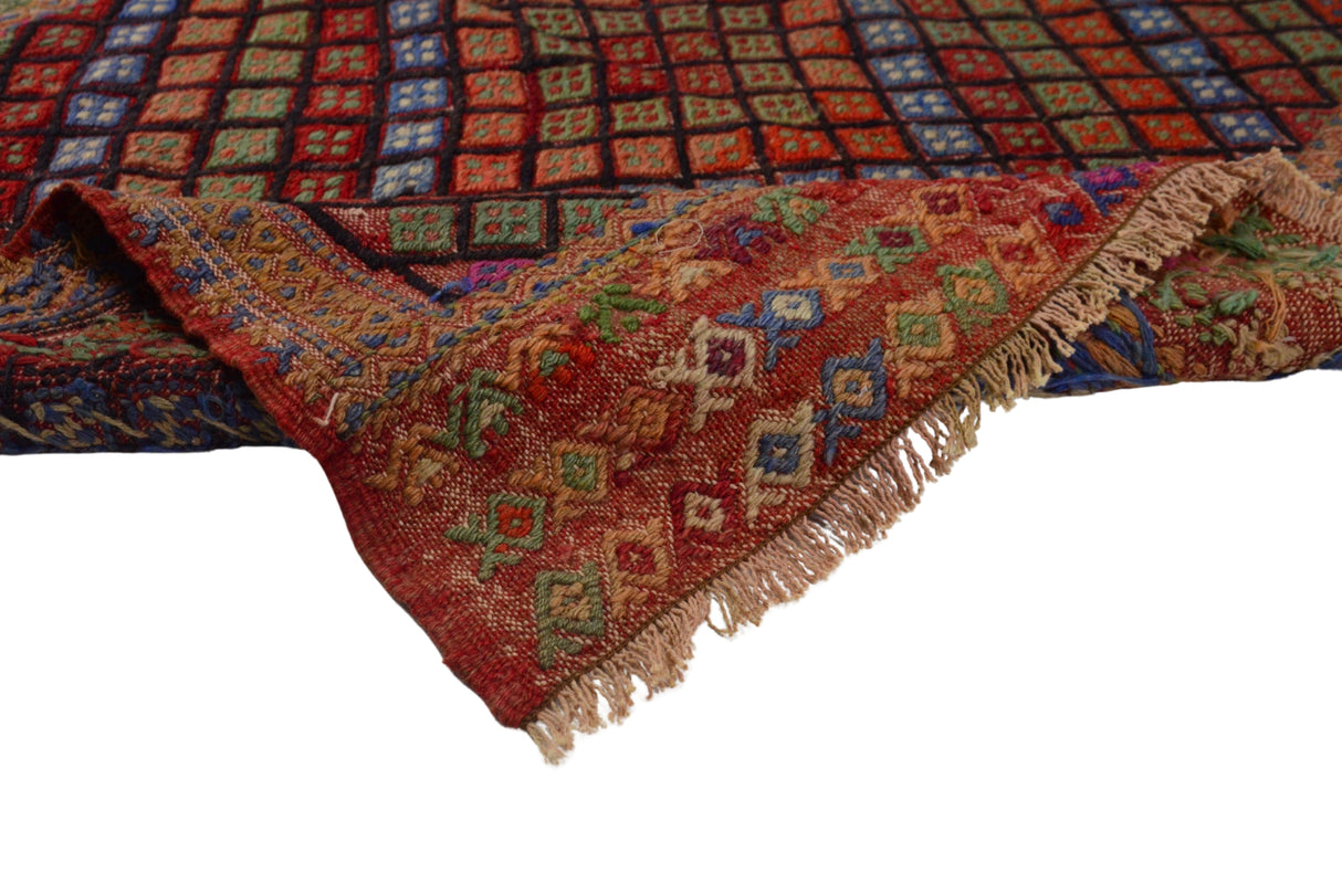 Kalafat / 3x3 Rustic Old Handmade Kilim Rug Texture