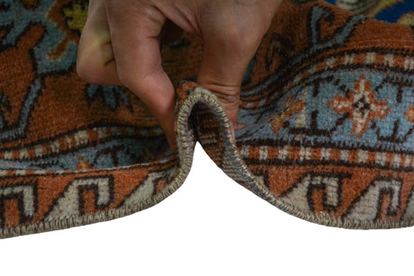 Karesi / 6x10 Oriental Vintage Boho Rug Back Thickness