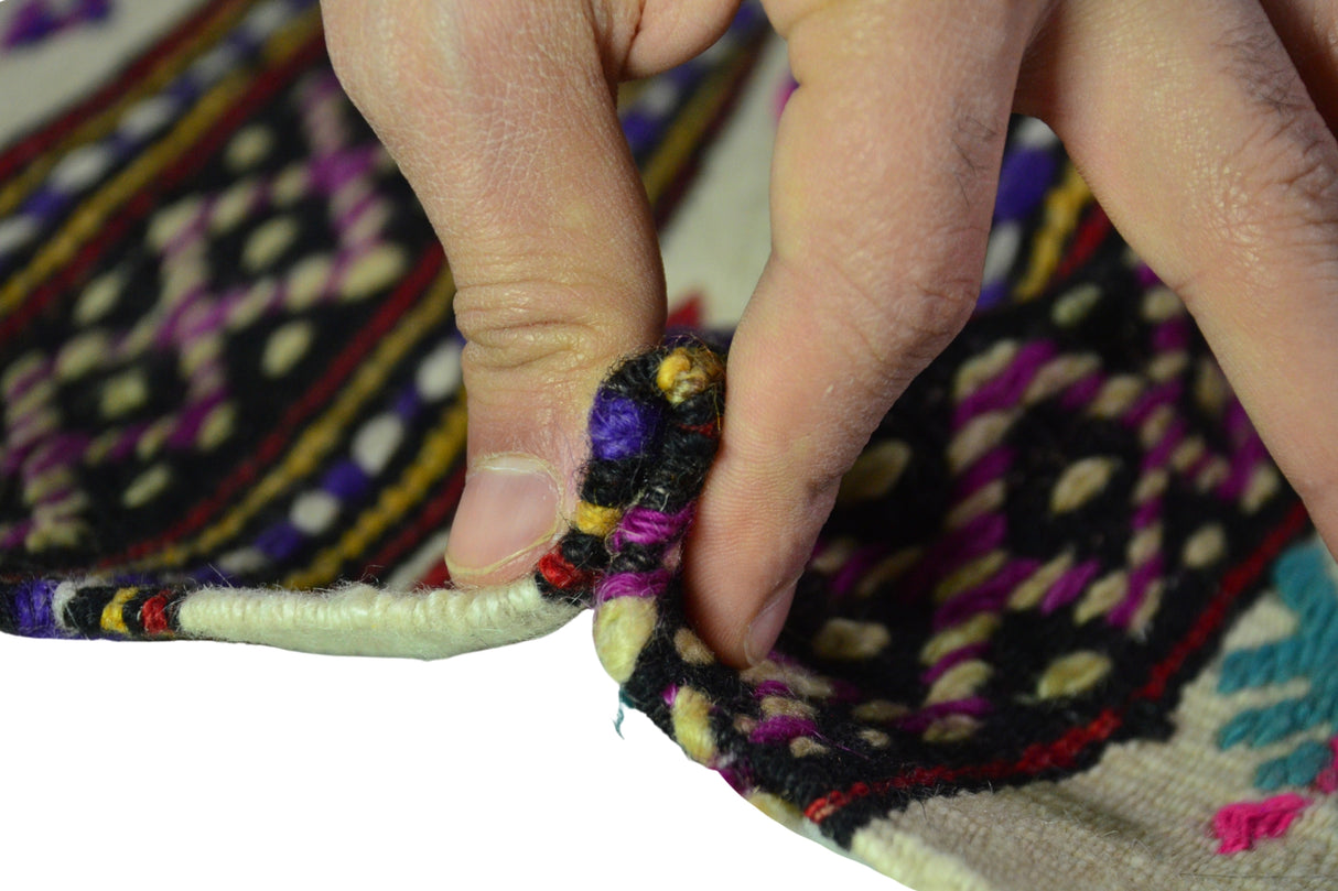 Karlık / 2x13 Wool Bohemian Kilim Runner Thickness