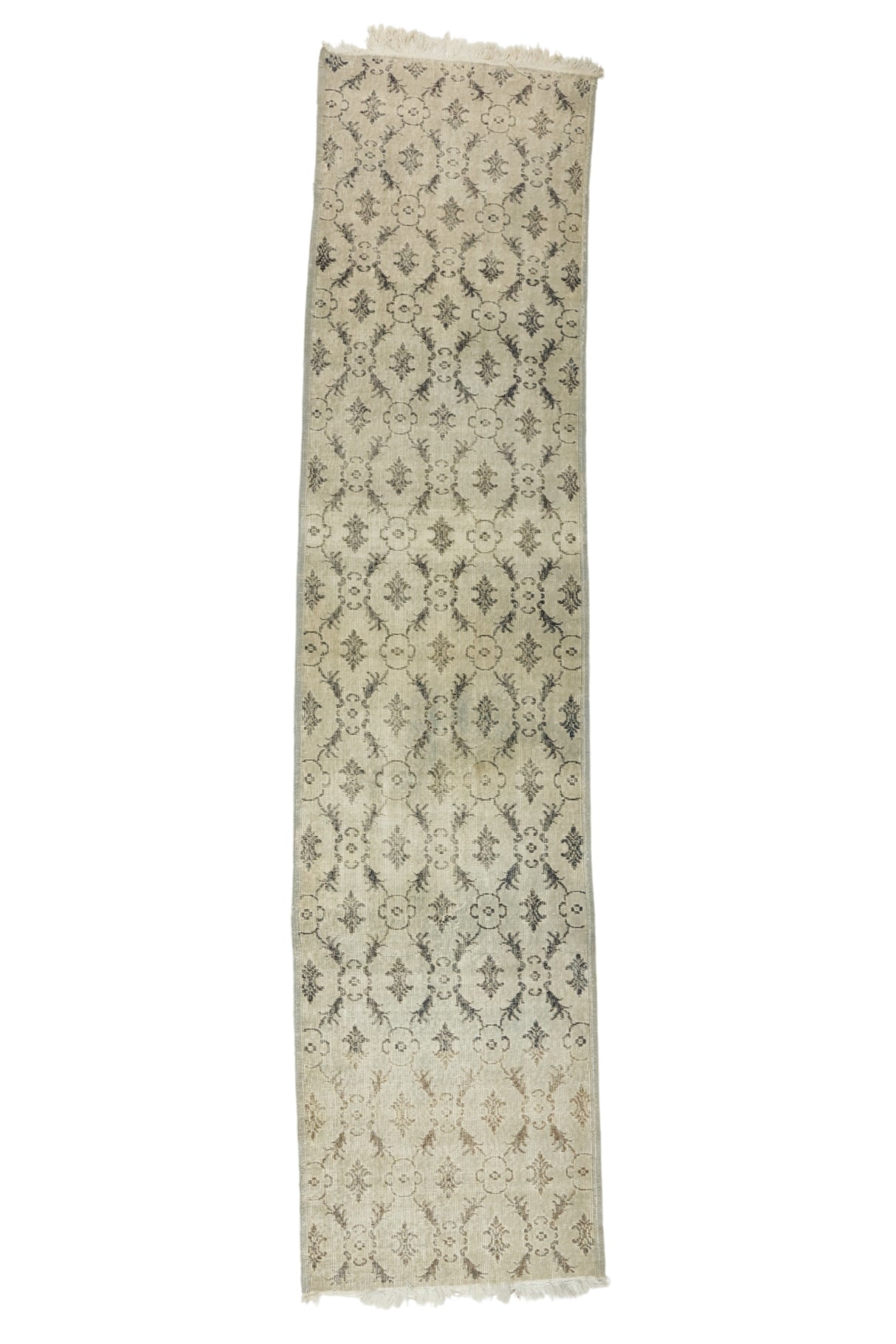 Kemer / 2x11 Vintage Wool Hallway Rug Runner Front Side