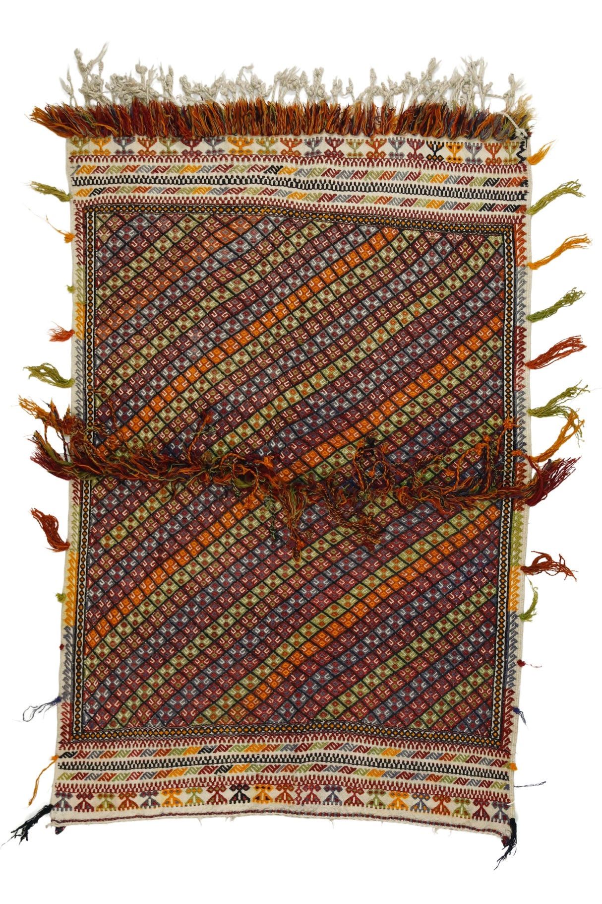 Kibaryuva / 4x6 Oriental Vintage Boho Kilim Rug Front Side