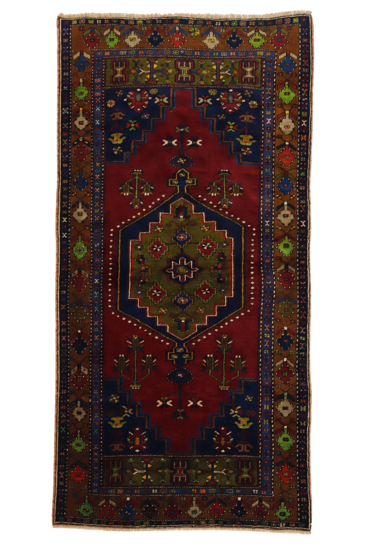 Kirmiziyahsi / 4x7 Wool Turkish Area Rug Front Side