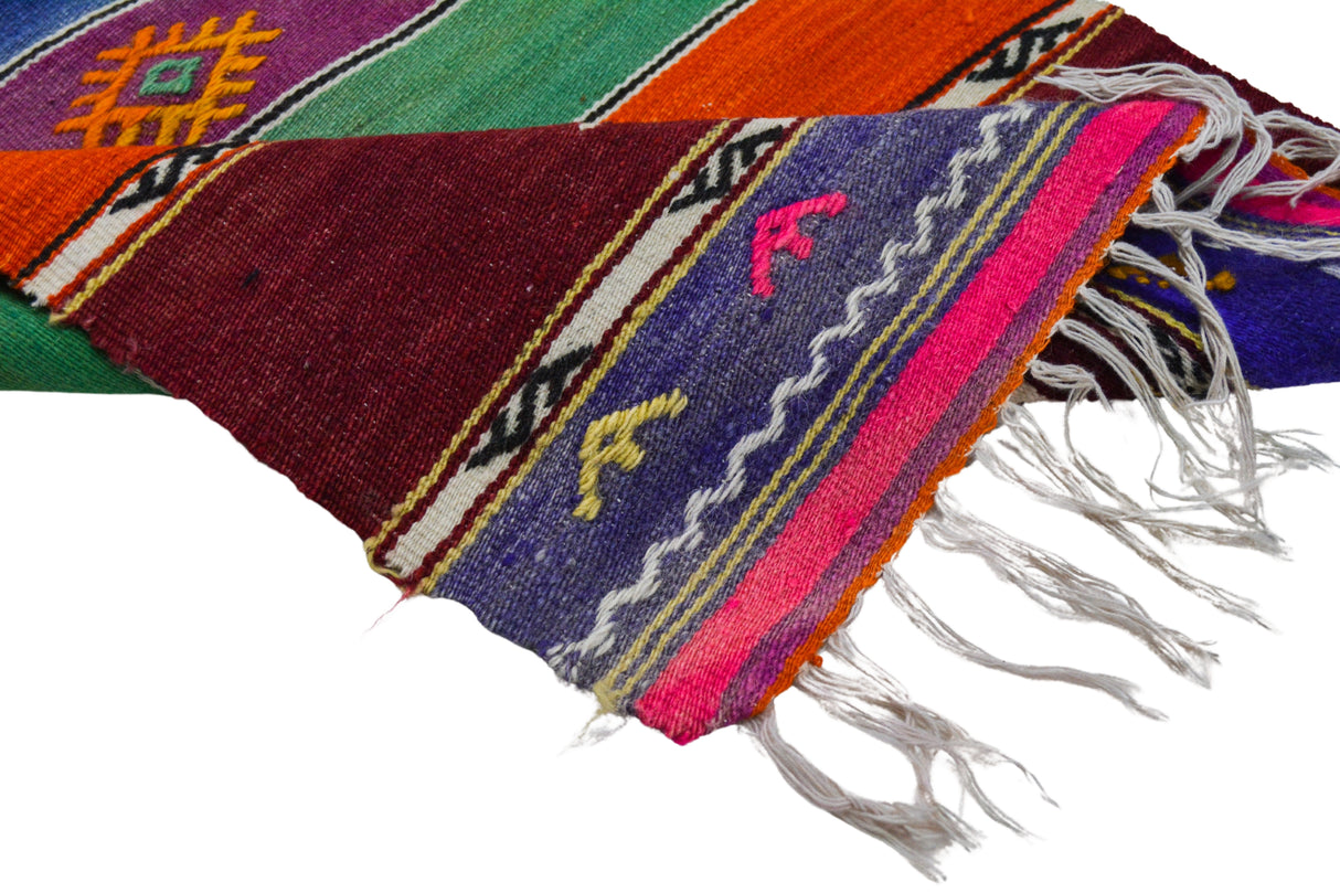 Savastepe / 1x9 Vintage Striped Hallway Runner Texture