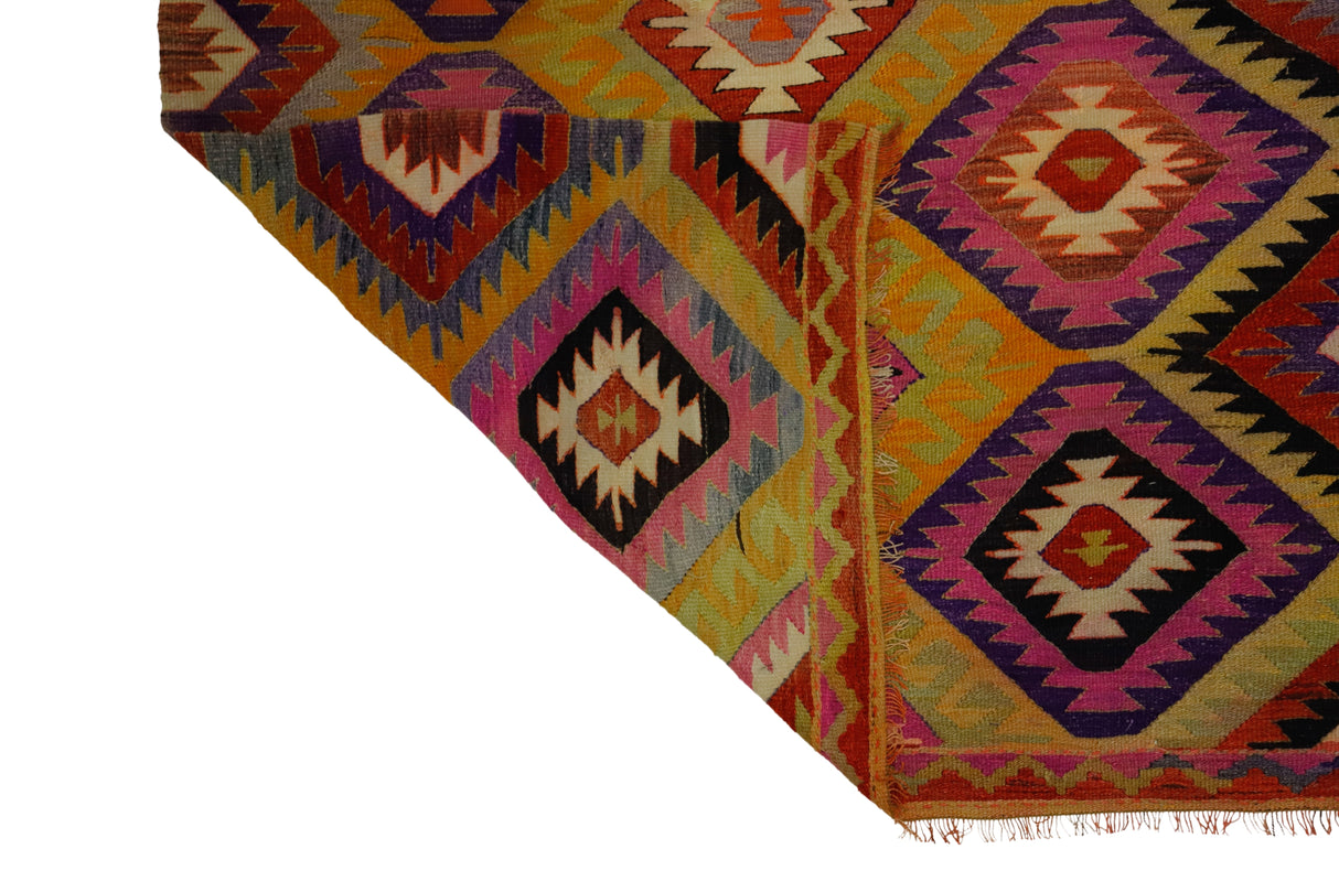 Seydikemer / 5x8 Oriental Flatweave Kilim Rug Back Side