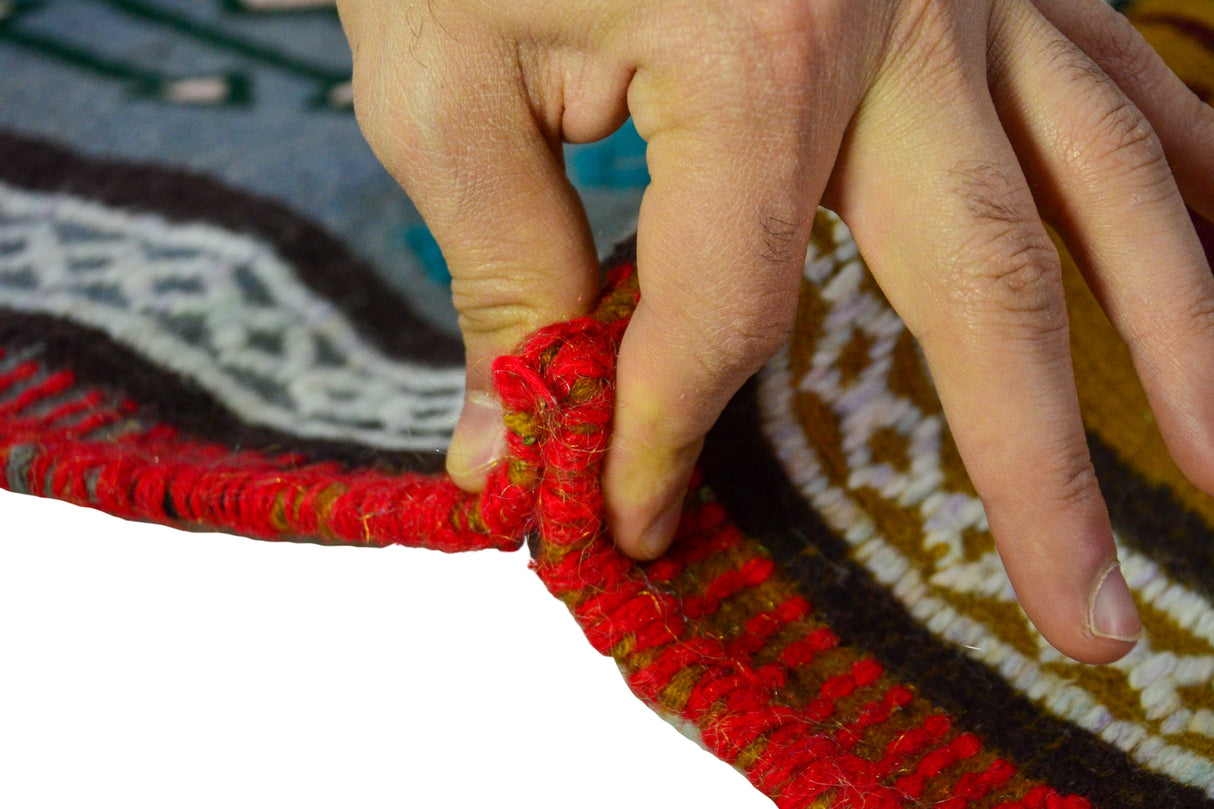 Turfullar / 3x7 Vintage Handmade Tribal Kilim Rug Thickness