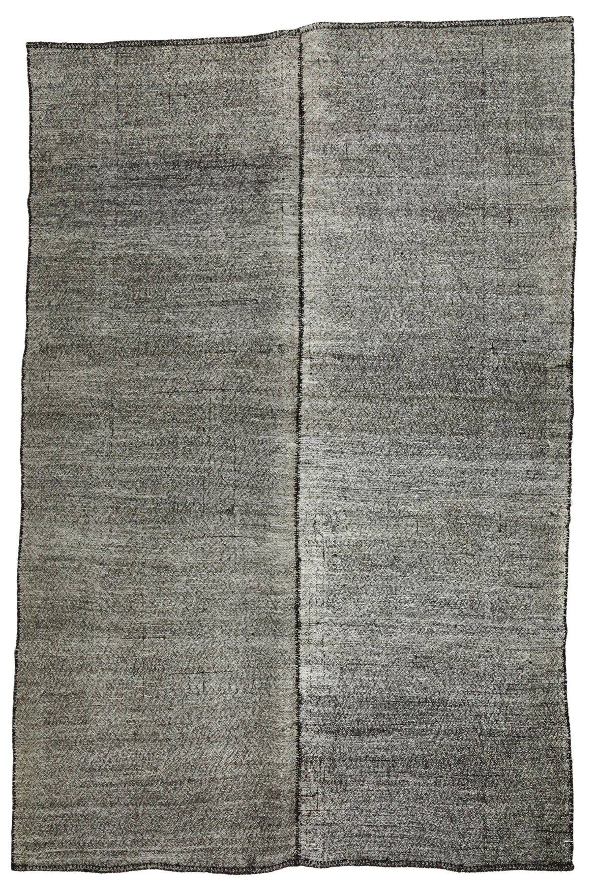 Turgutalp / 5x8 Gray Vintage Kilim Rug Front Side