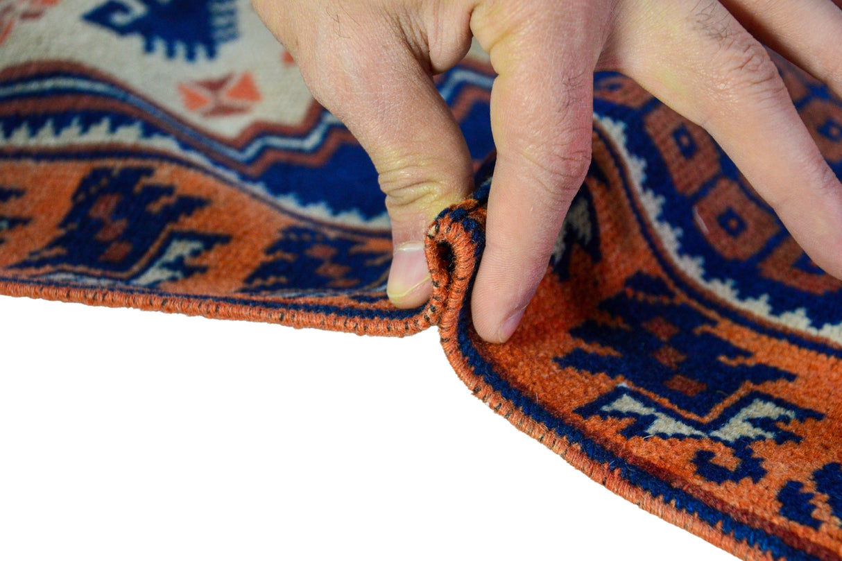 Yazlık / 2x3 Vintage Handmade Wool Area Rug Thickness