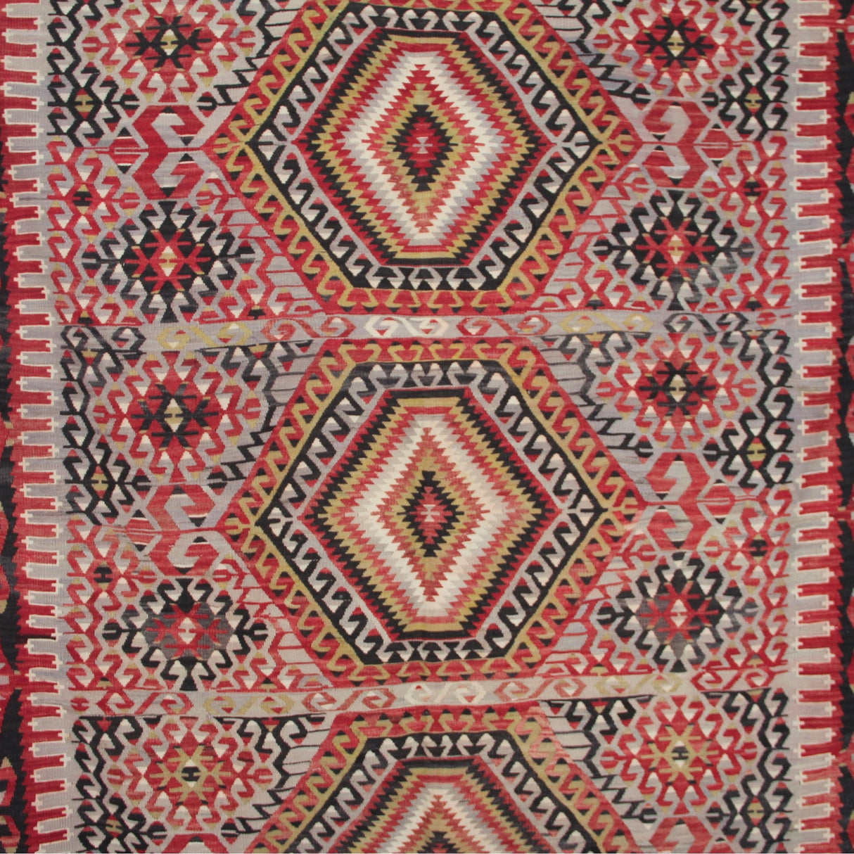 Curated Vintage Kilim Rug - 5x11 ft | Handmade Oriental Area Rug for Living Room