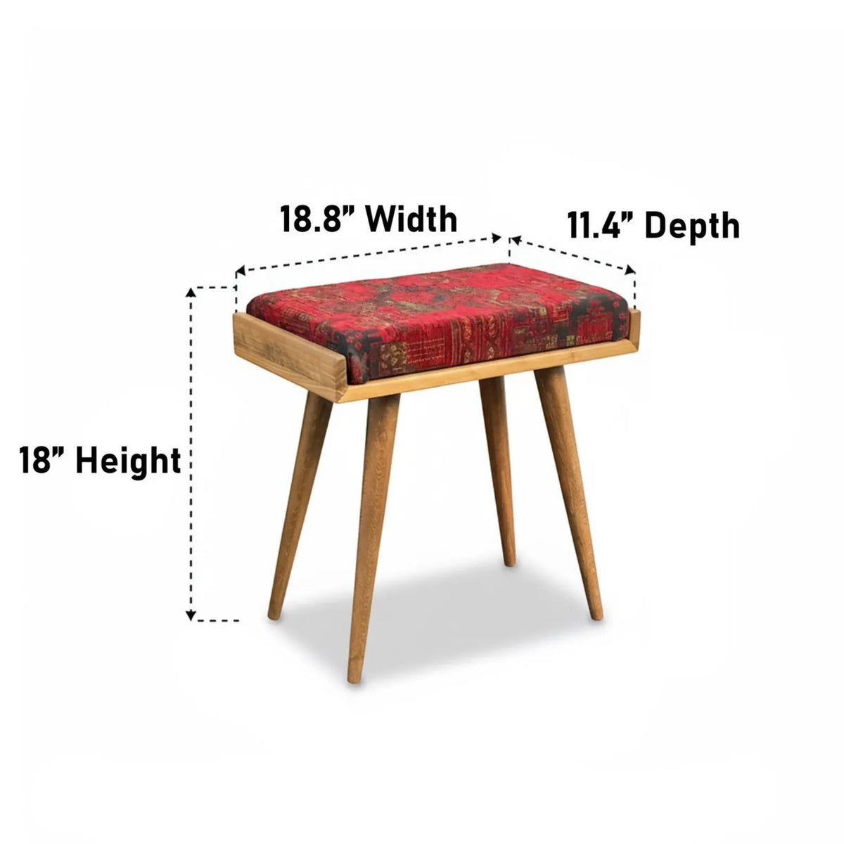 Walnut Ottoman Bench | Design Ruby
