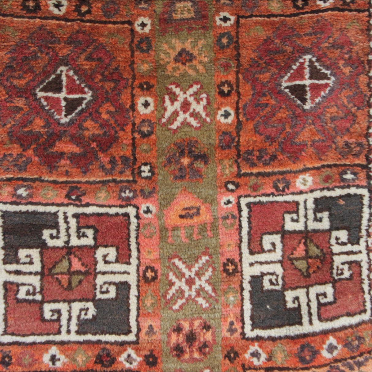 Curated Primitive Wool Rug - 2x5 ft | Handmade Vintage Anatolian Carpet