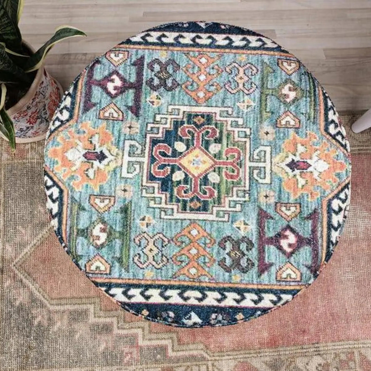 Round Ottoman Stool | Design Turquoise