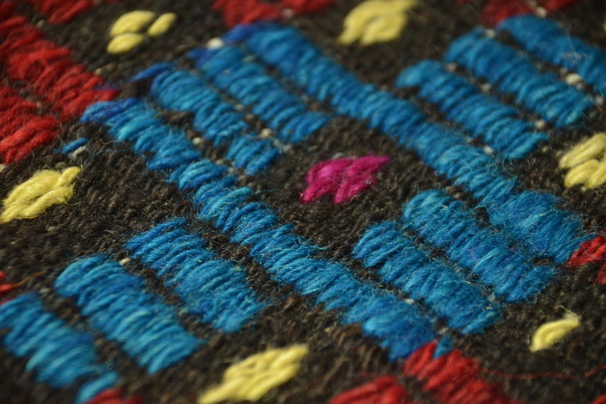 Yün El Dokuma Vintage Kilim / Ziyaret 79 x 140 cm