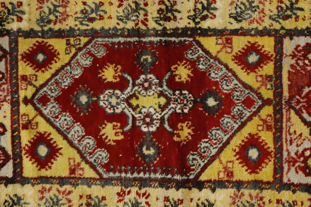 Yün El Dokuma Vintage Halı / Girik 75 x 142 cm