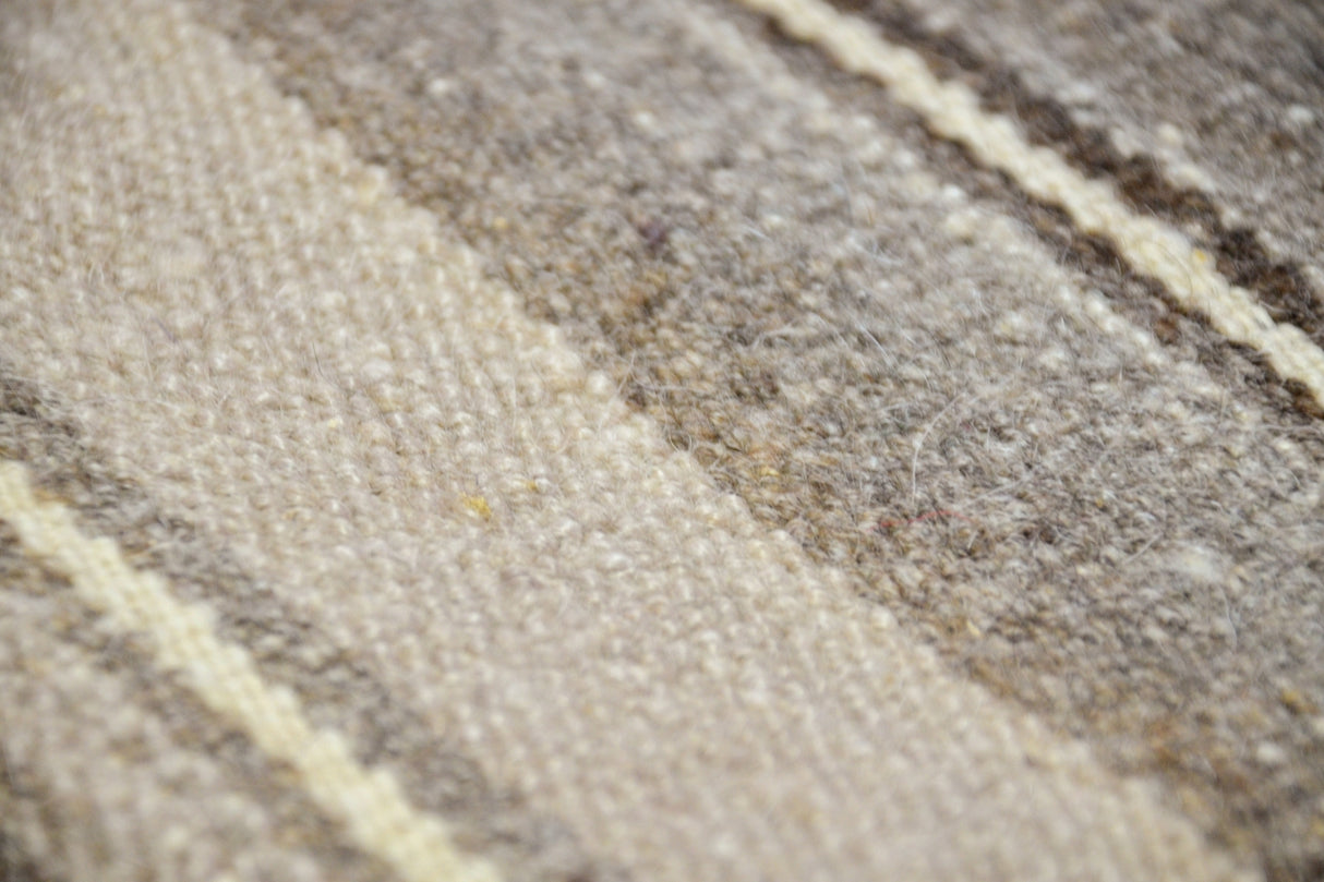 Yün El Dokuma Çizgili Antika Kilim / Aktepe 162 x 246 cm