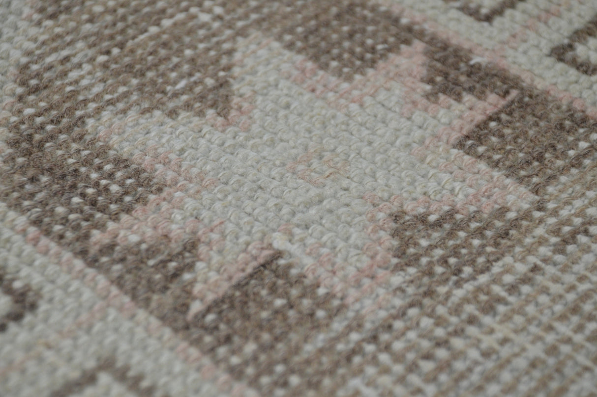 Yün El Dokuma Pastel Renkli Antika Yolluk / Tefenni 88 x 266 cm