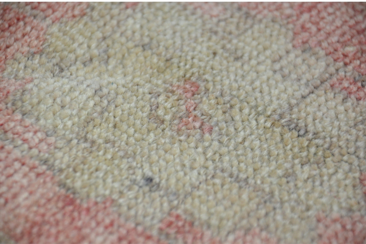 Pastel Kırmızı El Dokuma Antika Halı / Dodurga 133 x 326 cm