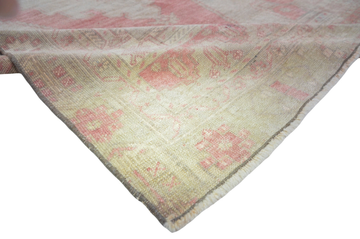 Pastel Kırmızı El Dokuma Antika Halı / Dodurga 133 x 326 cm