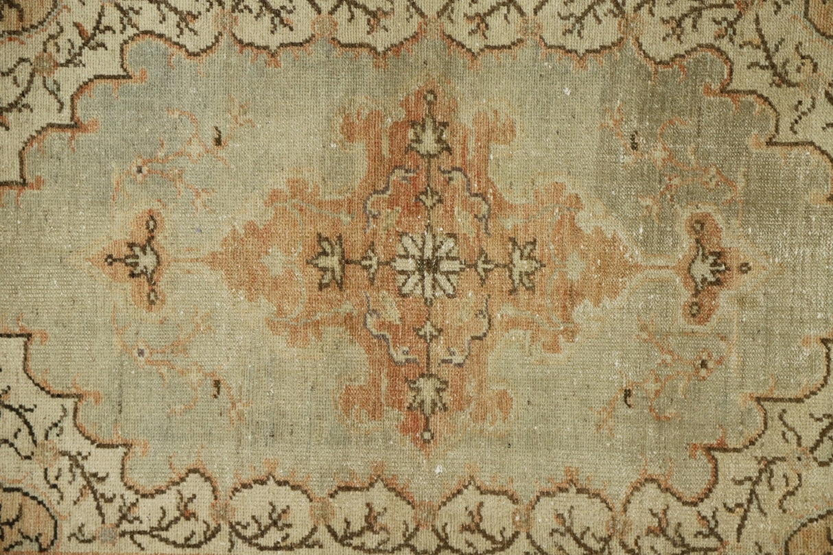 Pastel Renkli El Dokuma Antika Halı / Gaziemir 103 x 201 cm