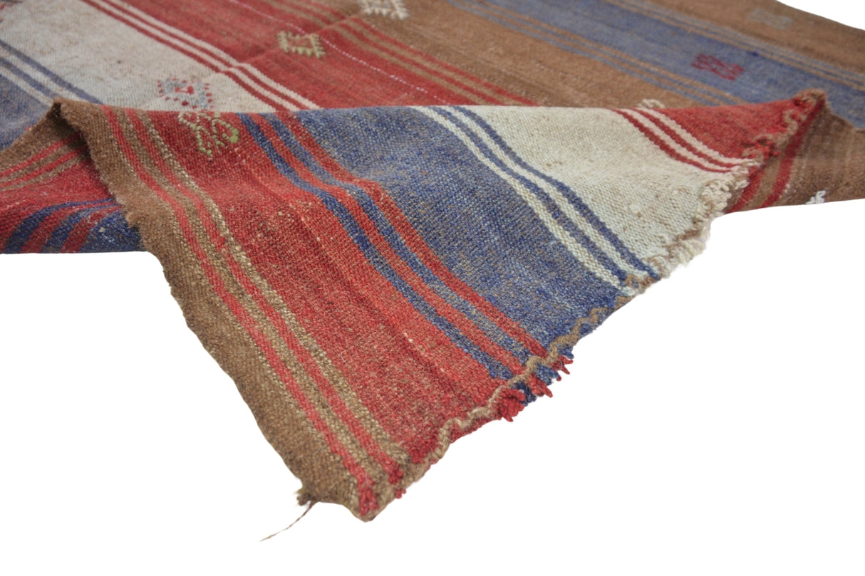 Antika El Dokuma Çizgili Kilim Yolluk / Tire 92 x 260 cm