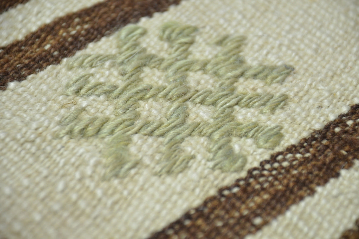 Vintage El Dokuma Çizgi Desenli Kilim / Nurhak 109 x 171 cm