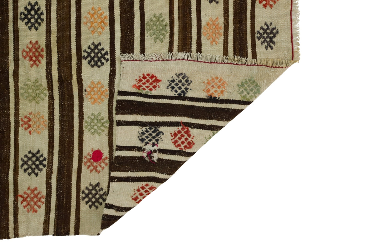 Vintage El Dokuma Çizgi Desenli Kilim / Nurhak 109 x 171 cm