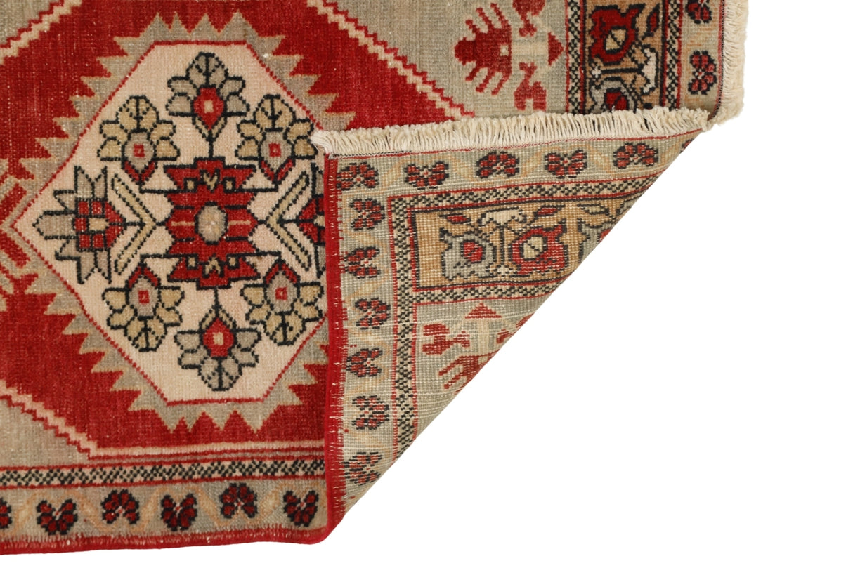 Yün El Dokuma Antika Halı / Hilvan 57 x 96 cm