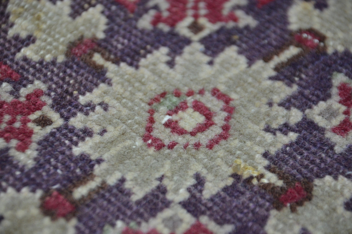 Kırmızı El Dokuma Antika Yolluk / Posof 88 x 312 cm