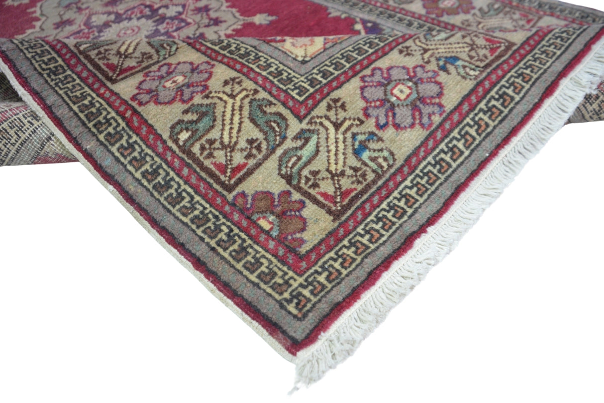 Kırmızı El Dokuma Antika Yolluk / Posof 88 x 312 cm