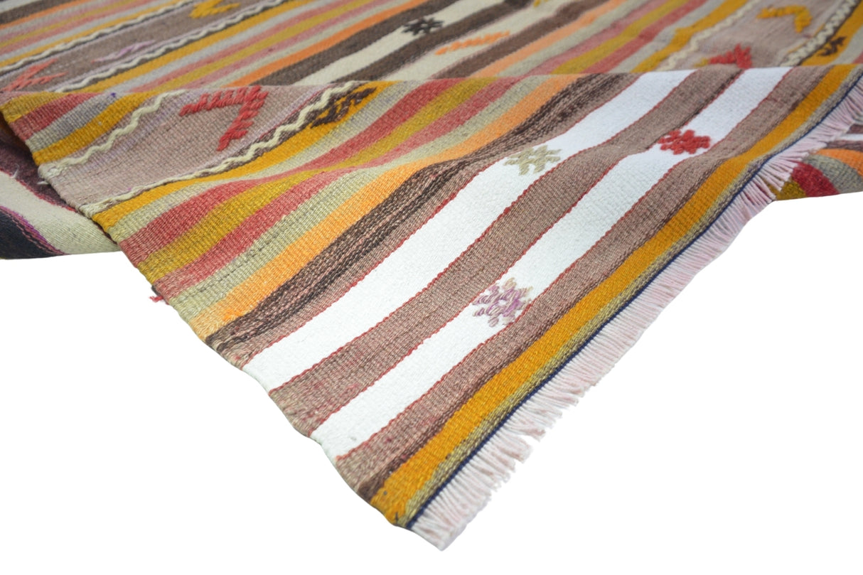 Vintage El Dokuma Yün Kilim / 156 x 200 cm