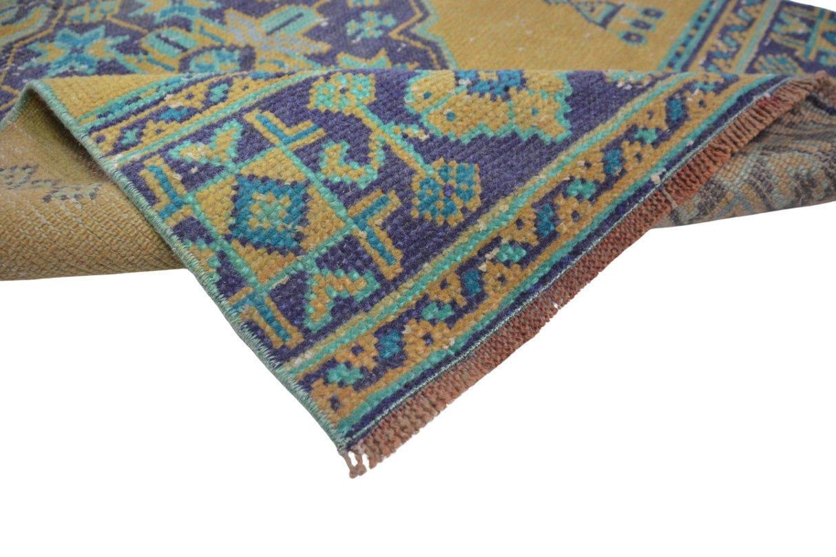 Yün El Dokuma Antika Yolluk / Serik 91 x 358 cm