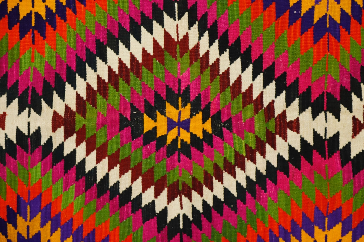 Vintage El Dokuma Rustik Kilim / Askerhan 80 x 263 cm