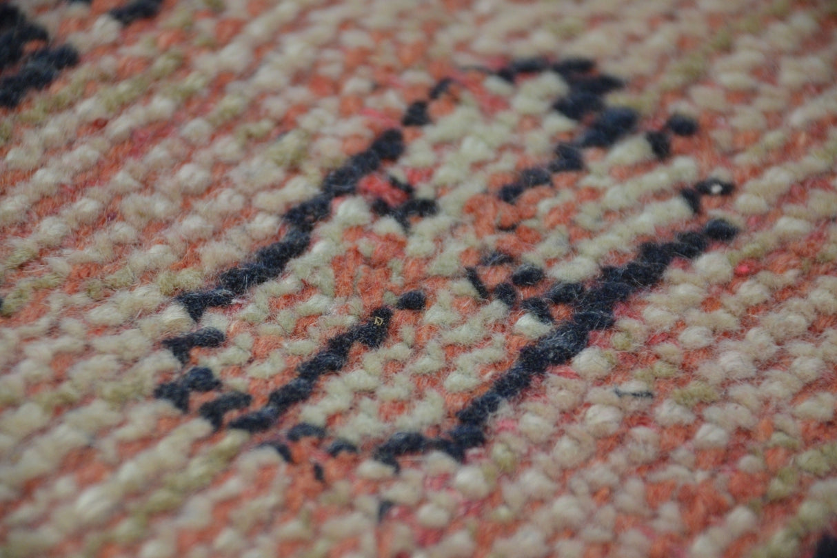 Vintage El Dokuma Pastel Antika Yolluk / Adilcevaz 81 x 350 cm