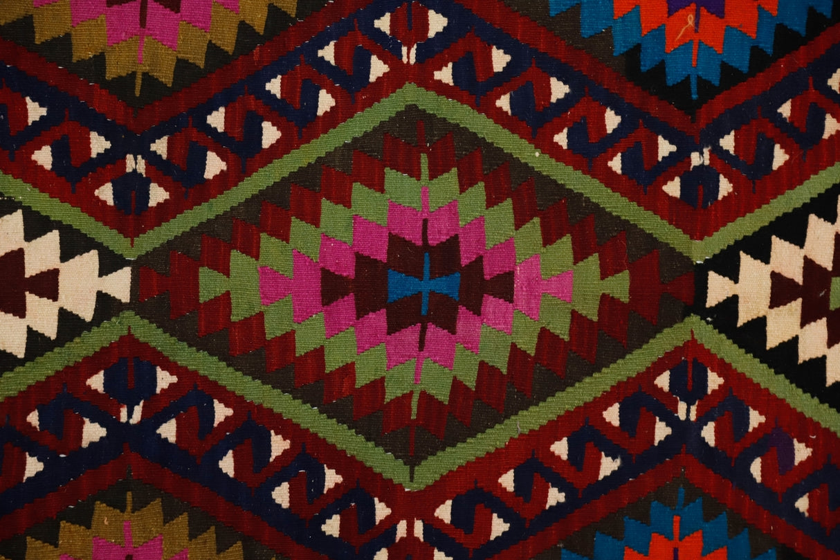 Yün El Dokuma Antika Kilim / Meydan 172 x 337 cm