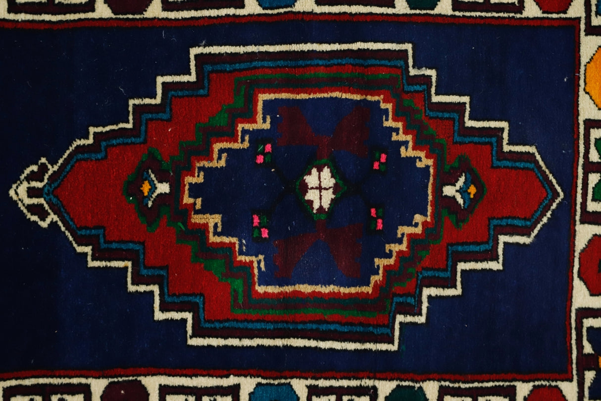 Yün El Dokuma Antika Halı / Kavak 88 x 112 cm