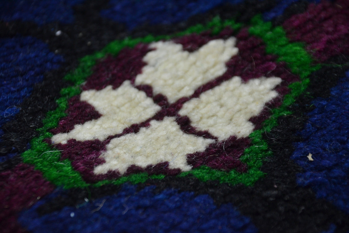 Yün El Dokuma Antika Halı / Kavak 88 x 112 cm