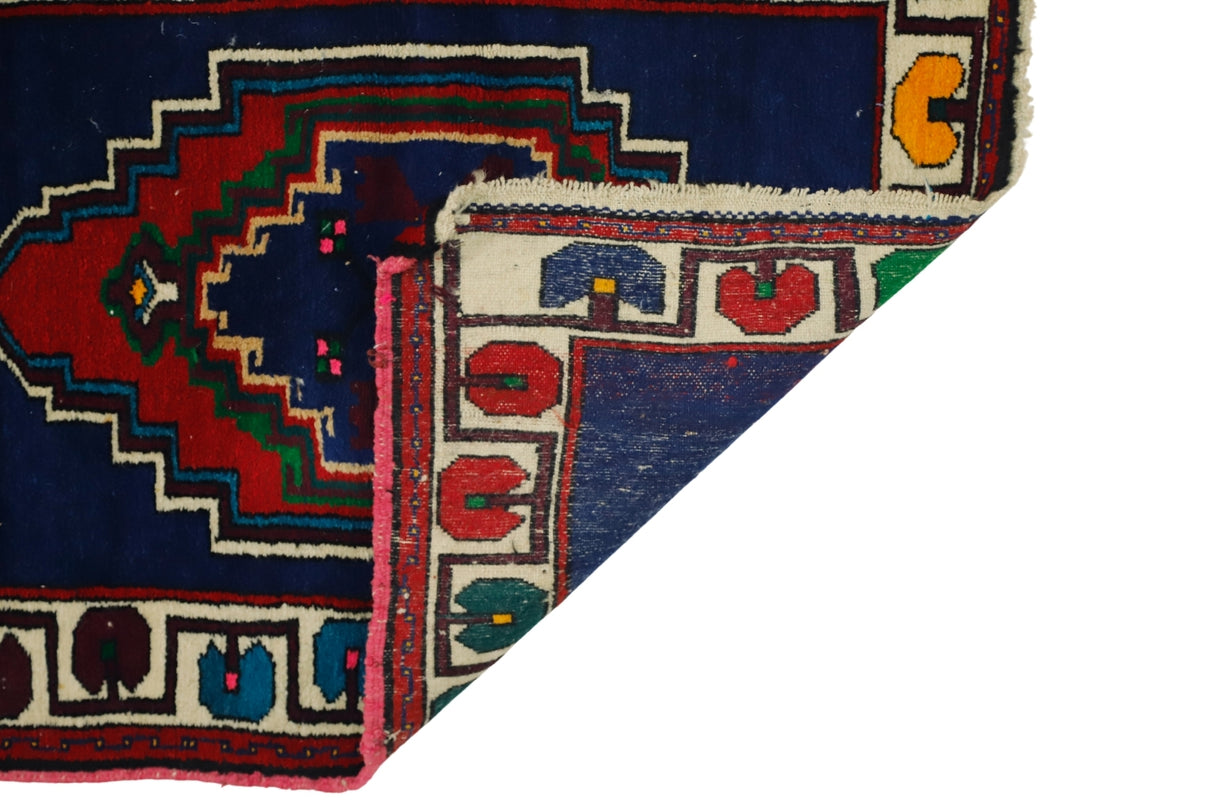 Yün El Dokuma Antika Halı / Kavak 88 x 112 cm