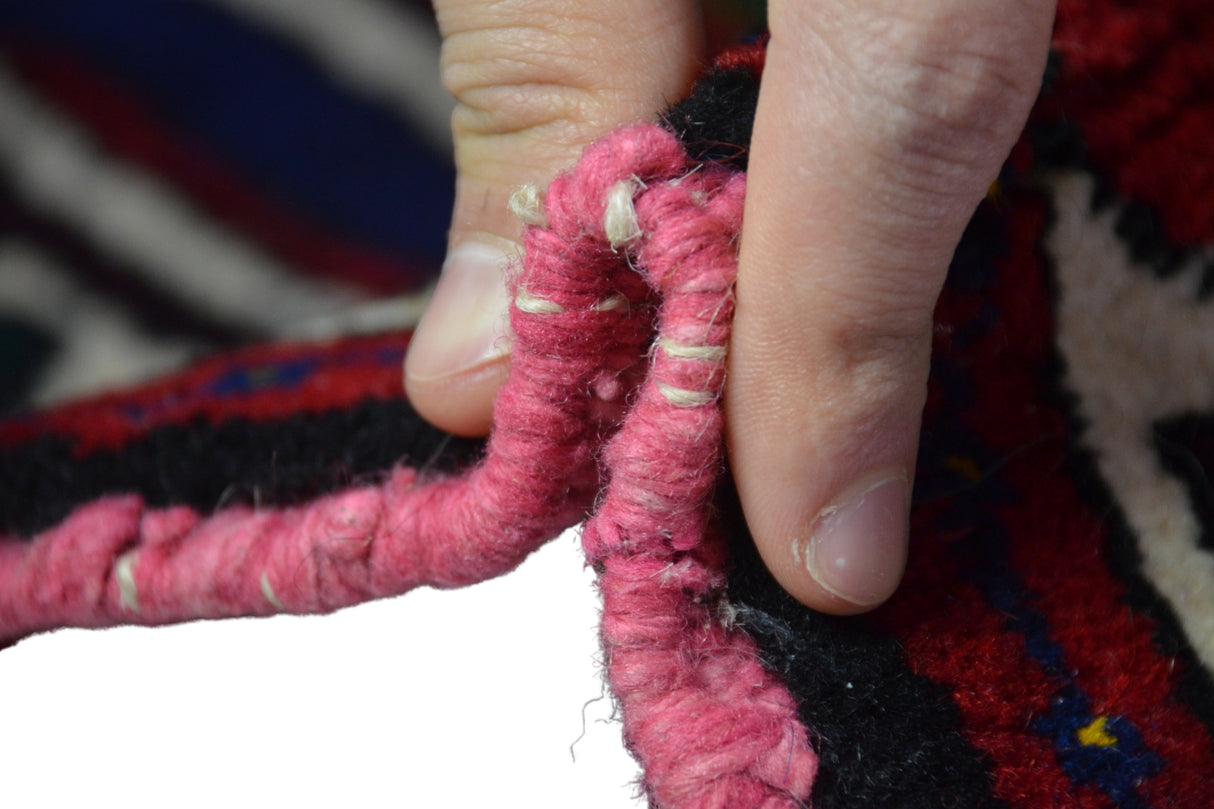 Yün El Dokuma Antika Halı / Kavak 88 x 112 cm