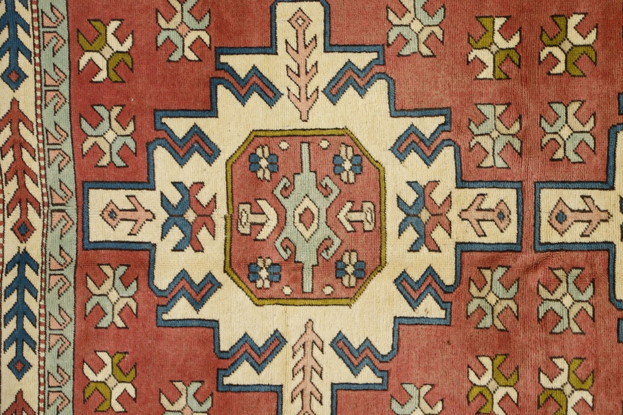 Yün El Dokuma Pembe Antika Halı / Dursun 162 x 248 cm