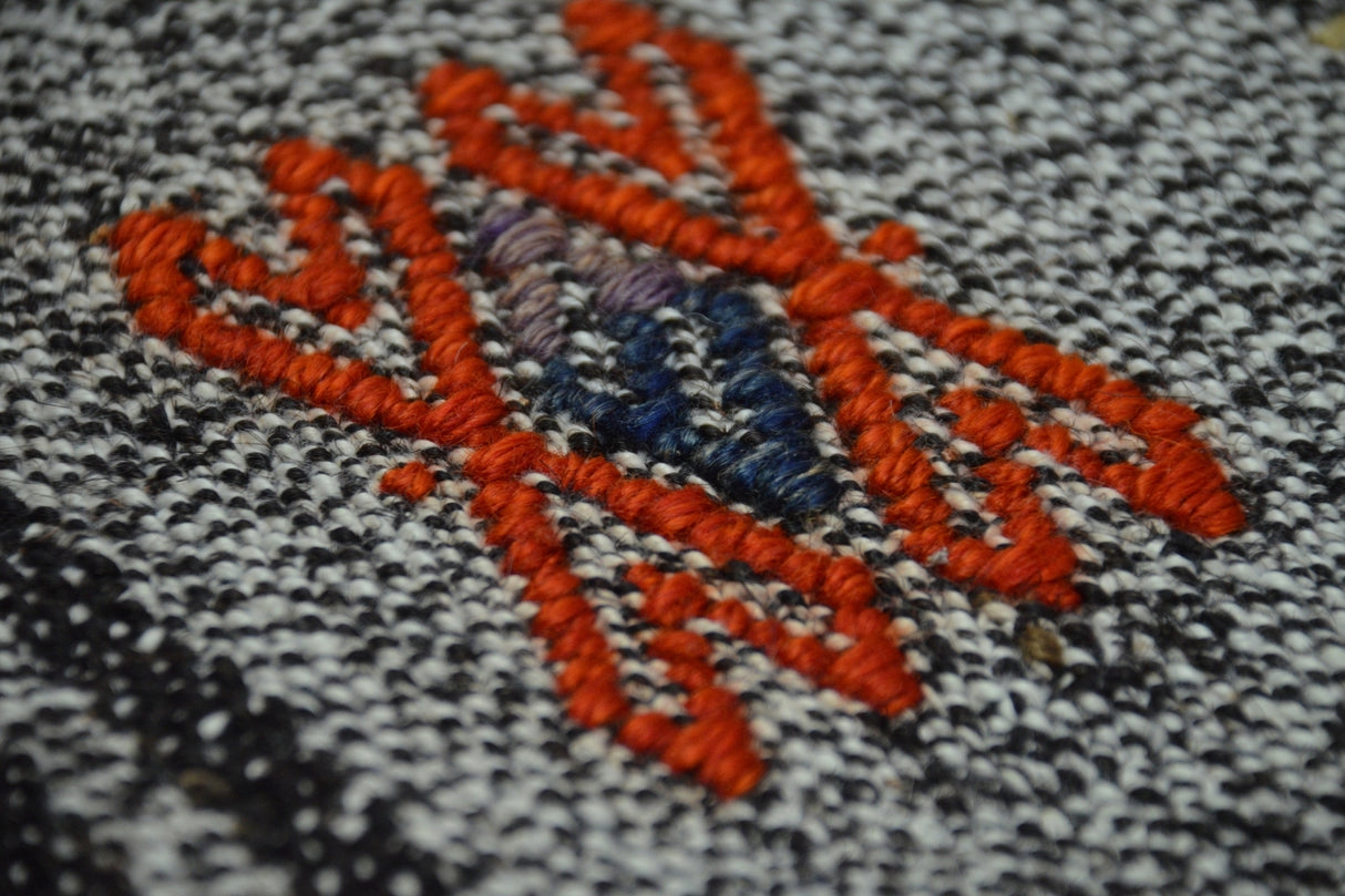 Gri El Dokuma Vintage Kilim / Boyundere 224 x 313 cm