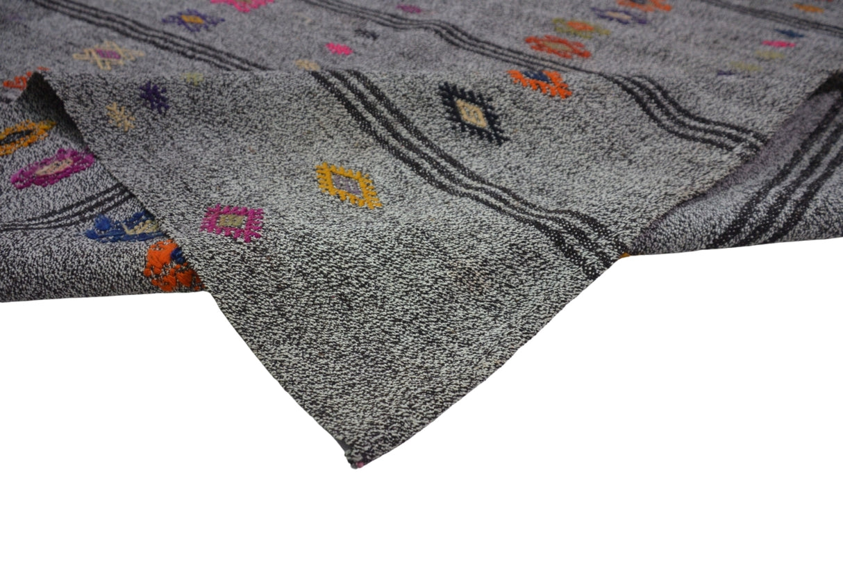 Gri El Dokuma Vintage Kilim / Boyundere 224 x 313 cm