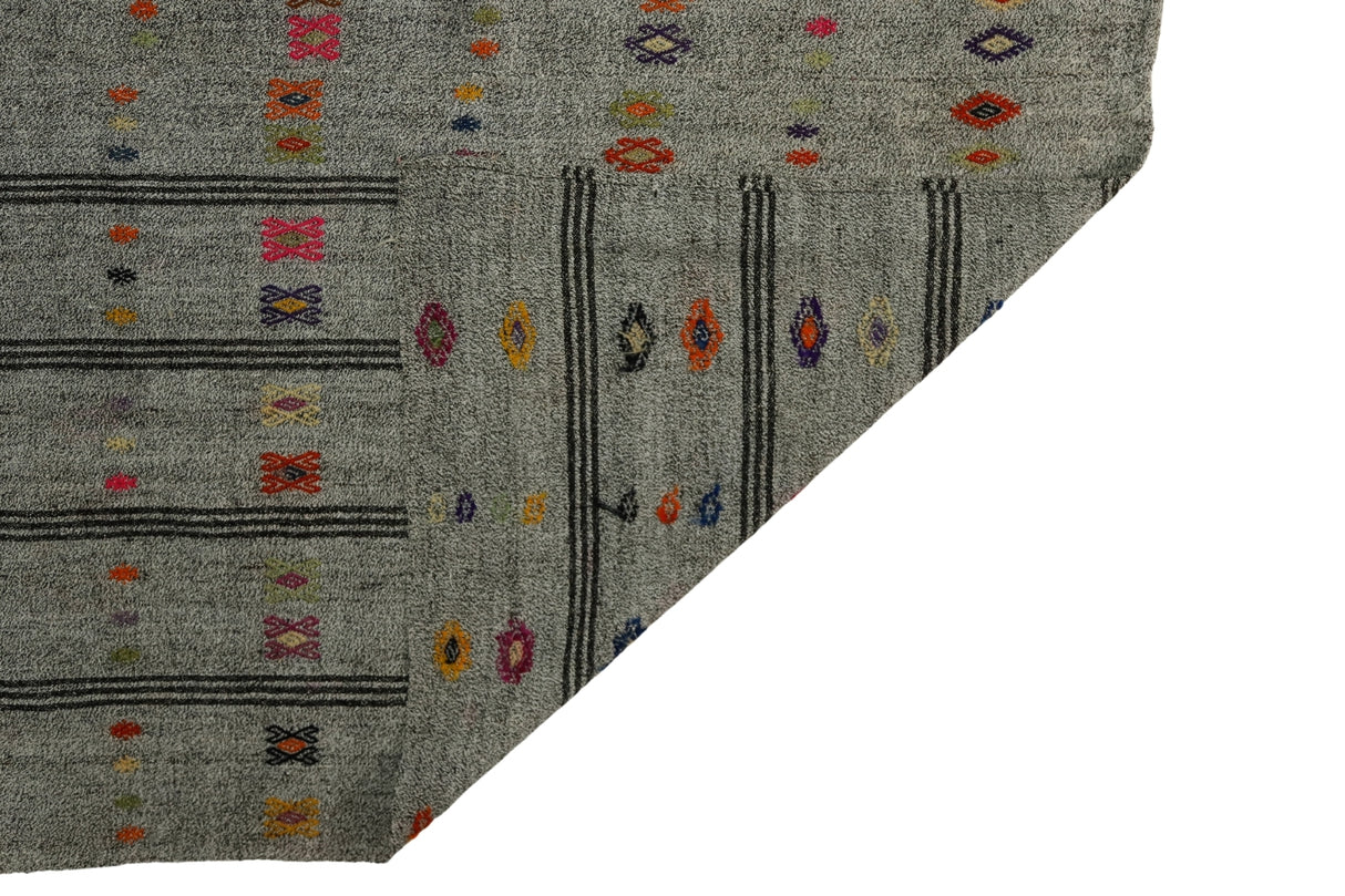 Gri El Dokuma Vintage Kilim / Boyundere 224 x 313 cm