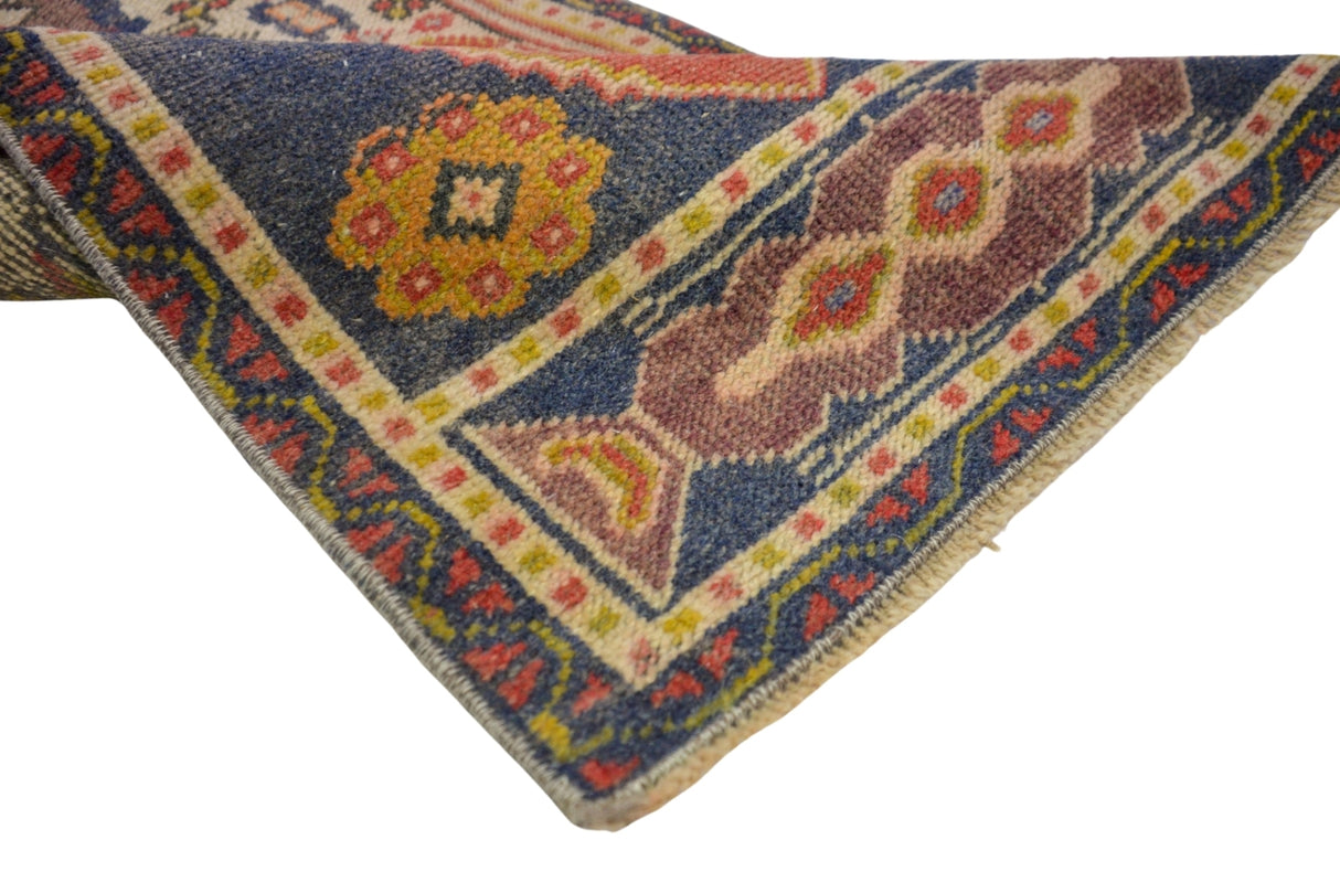 Yün El Dokuma Vintage Halı / Samsat 47 x 120 cm