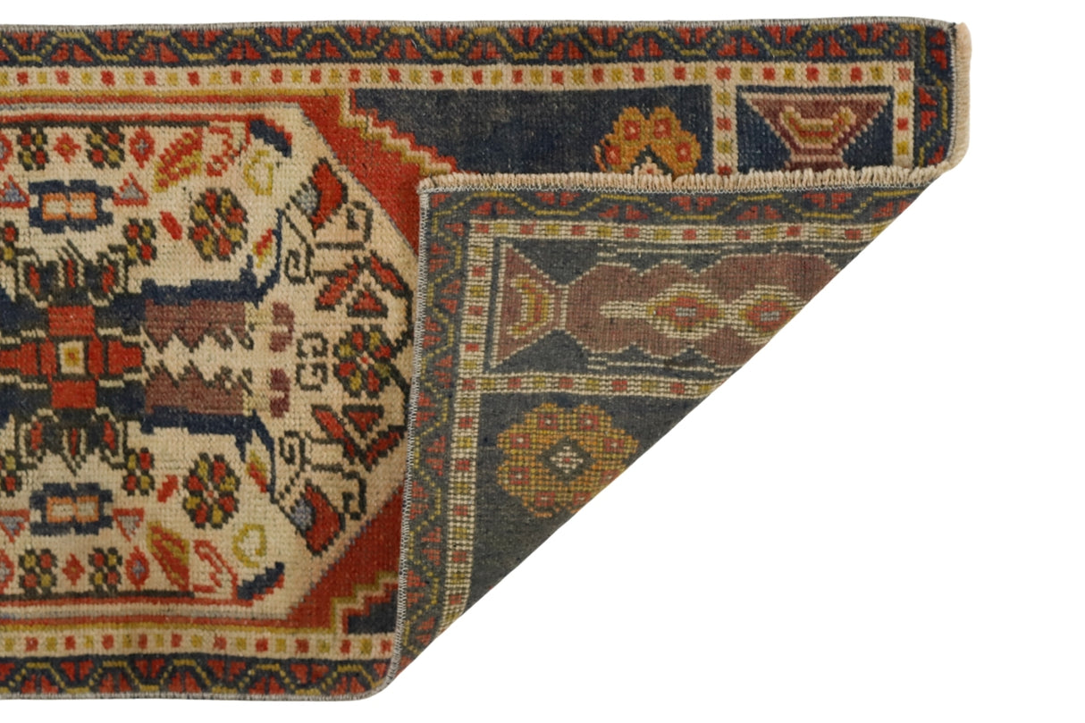 Yün El Dokuma Vintage Halı / Samsat 47 x 120 cm